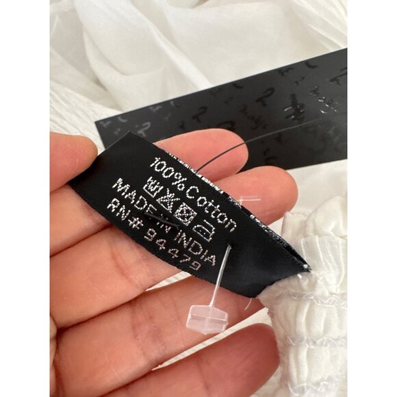 Me 2 Magic Eyelet Maxi white boho princess dress crochet 90s beach sz L - Picture 8 of 8